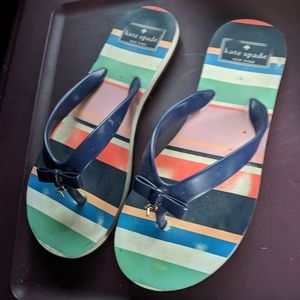 Kate Spade flip flop stripped